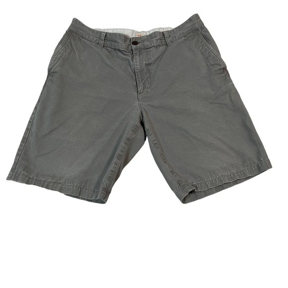 DOCKERS Shorts Men's Casual Fit Chinos Slash Pkts Button Closure Gray 33 - Picture 1 of 12
